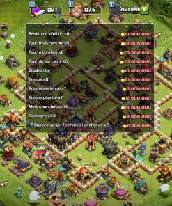 Vendre compte clash of clans