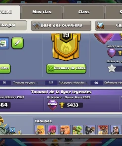 Vendre compte clash of clans