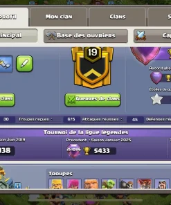 Vendre compte clash of clans