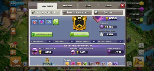 Vendre compte clash of clans