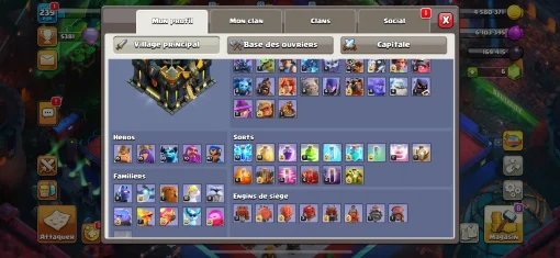 Vendre compte clash of clans