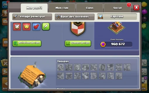 Vendre compte clash of clans