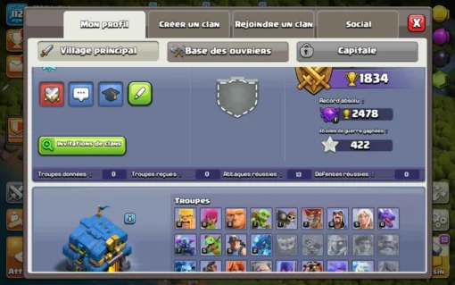 vendre compte clash of clans