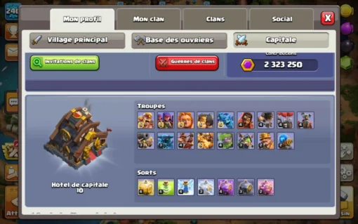 Achat compte clash of clans