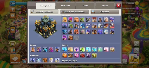 Vendre compte clash of clans