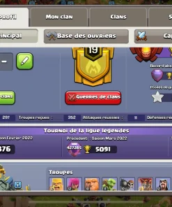 Vendre compte clash of clans