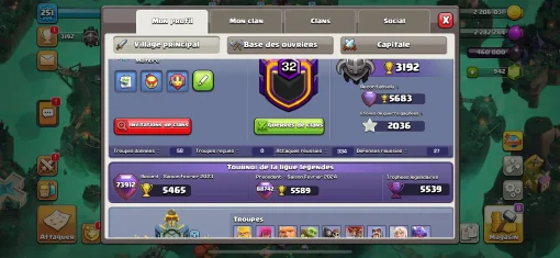 Acheter compte clash of clans